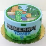 tort z wydrukiem Minecraft