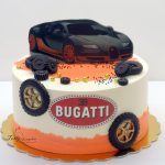 tort z autem bugatti - stojący wydruk jadalny
