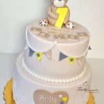 podwójny tort piętrowy na roczek i ślub