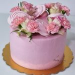tort dla kobiety z kwiatami