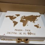 tort na 40 urodziny dla podróżniczki