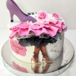tort urodzinowy dla kobiety z bucikiem